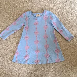 Beaufort Bonnet Company Blue and Pink Bow Dress